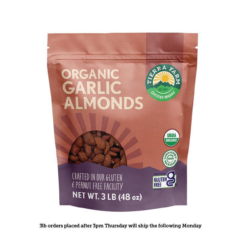 Organic &lt;br&gt; Roasted Garlic Almonds