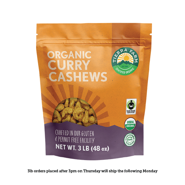 Organic Curry Cashews Tierra Farm Certified Organic
