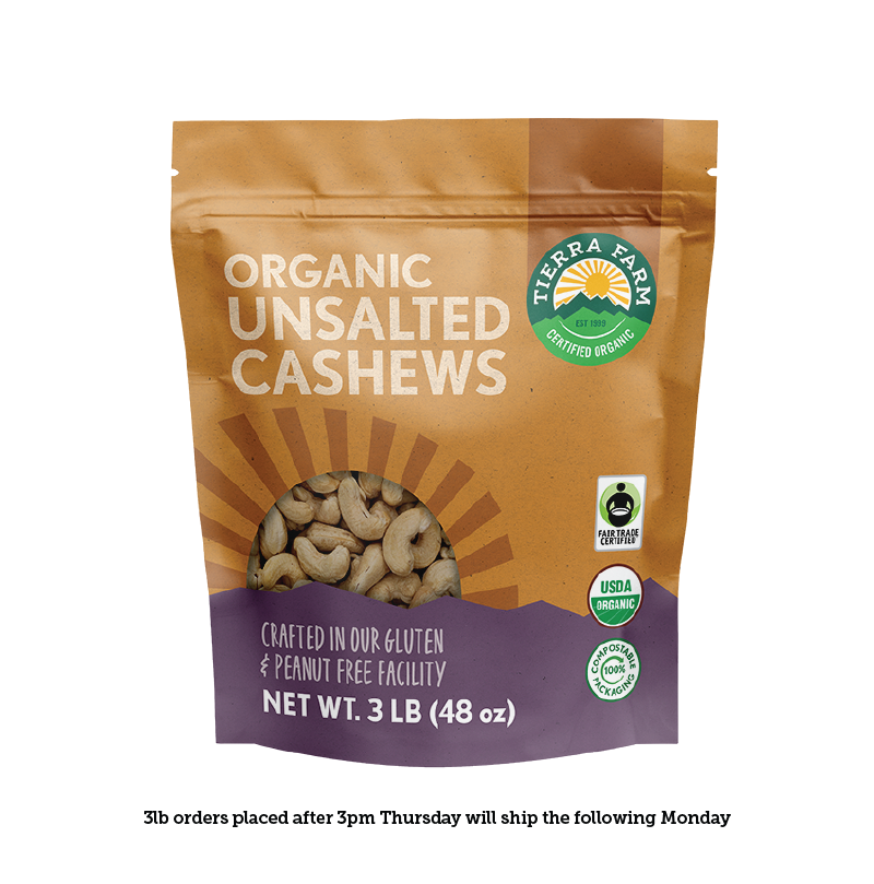 Organic &lt;br&gt; Roasted Unsalted Cashews