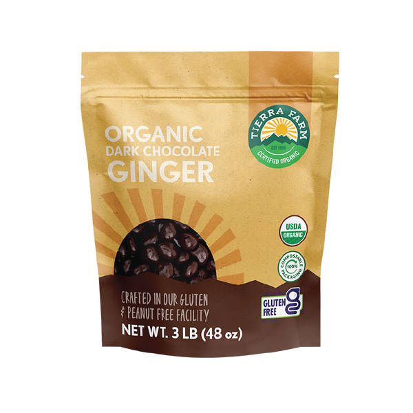 Organic Dark Chocolate Covered Ginger | Tierra Farm Certified Organic