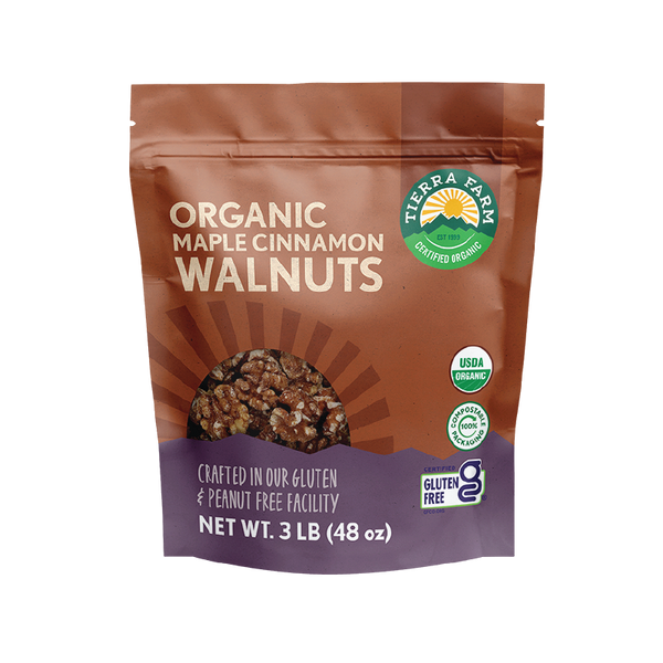Organic Maple Cinnamon Walnuts | Tierra Farm Certified Organic