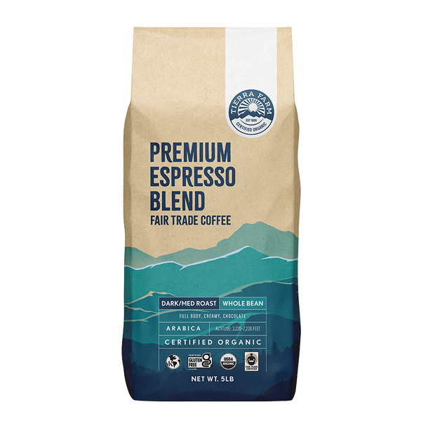 Organic Premium Espresso Blend Coffee | Tierra Farm Certified Organic