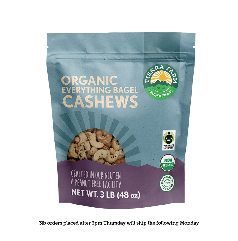 Organic &lt;br&gt; Roasted Everything Bagel Cashews