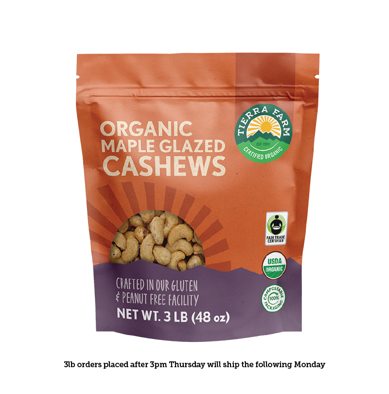 Organic &lt;br&gt; Roasted Maple Glazed Cashews