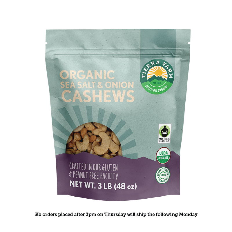 Organic &lt;br&gt; Roasted Sea Salt &amp; Onion Cashews