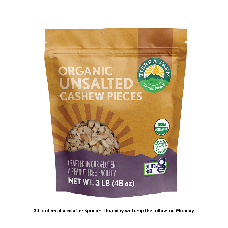 Organic &lt;br&gt; Roasted Unsalted Cashew Pieces