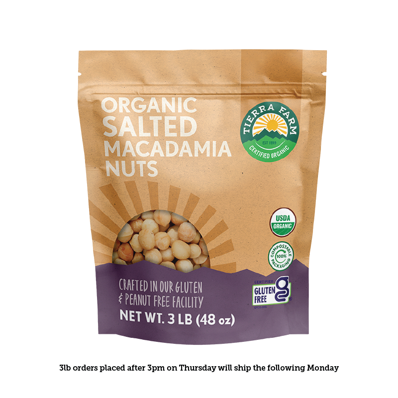 Organic &lt;br&gt; Roasted Salted Macadamia Nuts