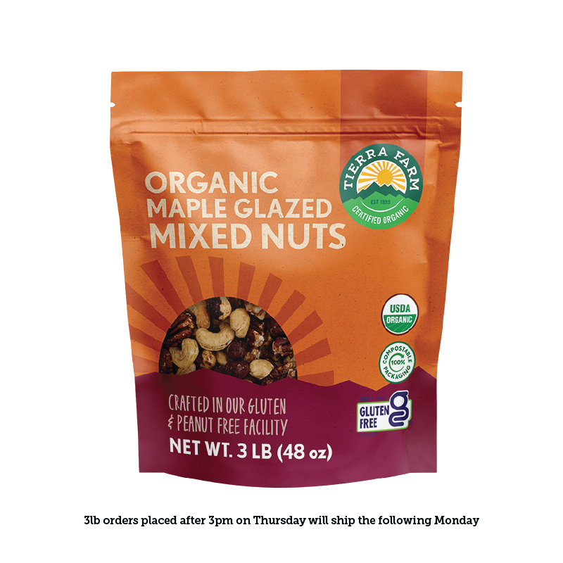 Organic &lt;br&gt; Maple Glazed Mixed Nuts
