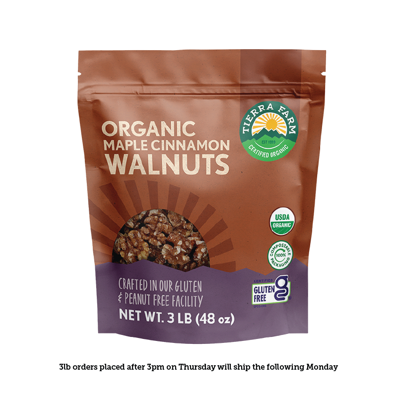 Organic &lt;br&gt; Roasted Maple Cinnamon Walnuts