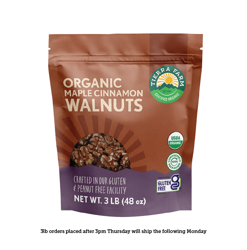 Organic &lt;br&gt; Roasted Maple Cinnamon Walnuts