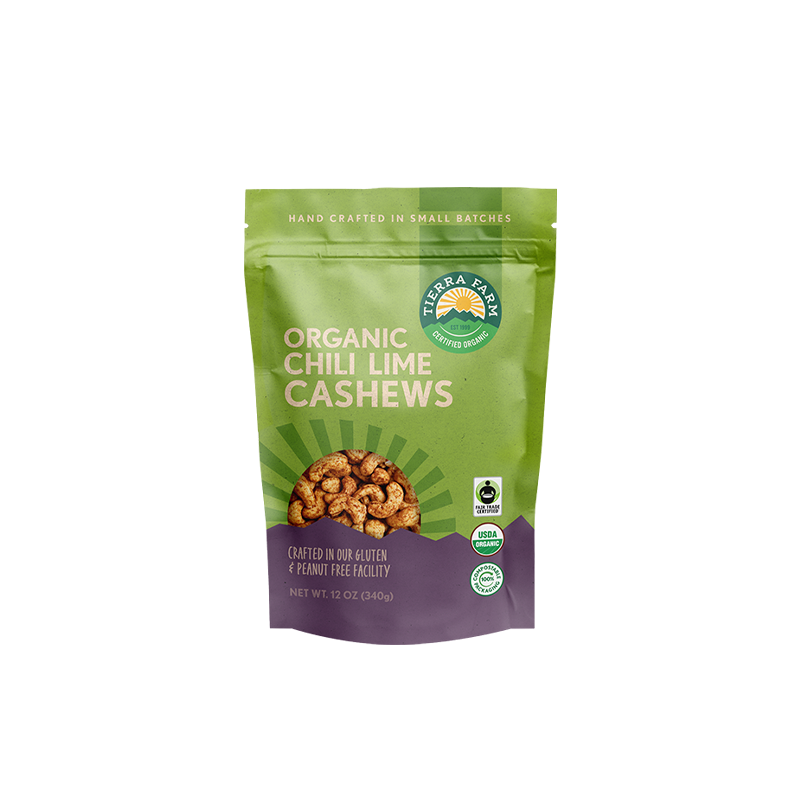 Organic <br> Roasted Chili Lime Cashews