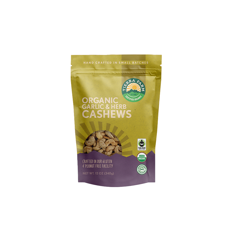 Organic &lt;br&gt; Roasted Garlic &amp; Herb Cashews