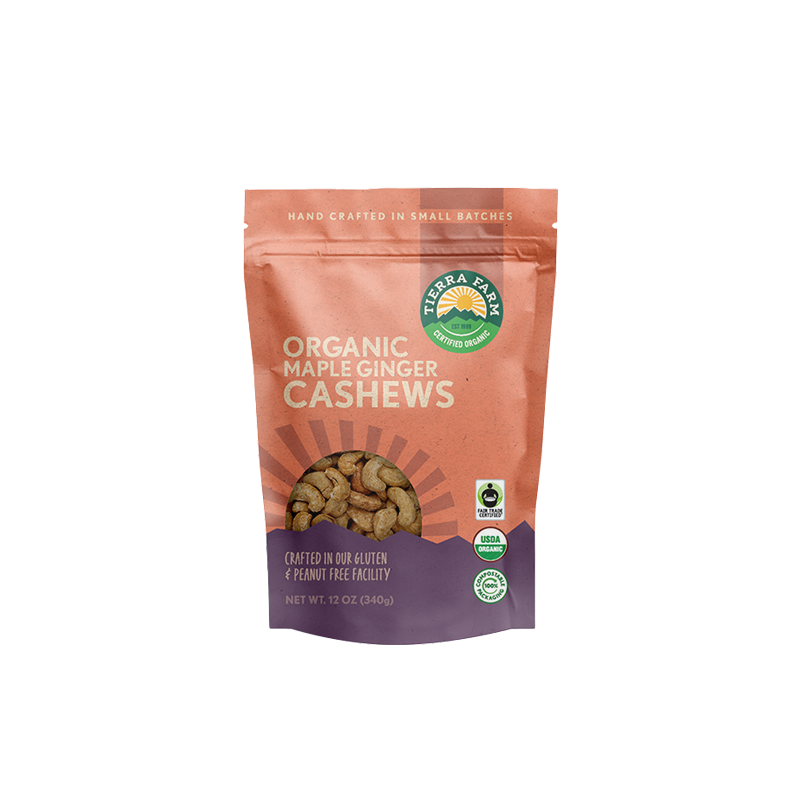Organic Maple Ginger Cashews | Tierra Farm Certified Organic