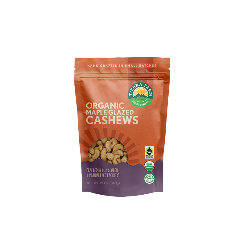 Organic &lt;br&gt; Roasted Maple Glazed Cashews