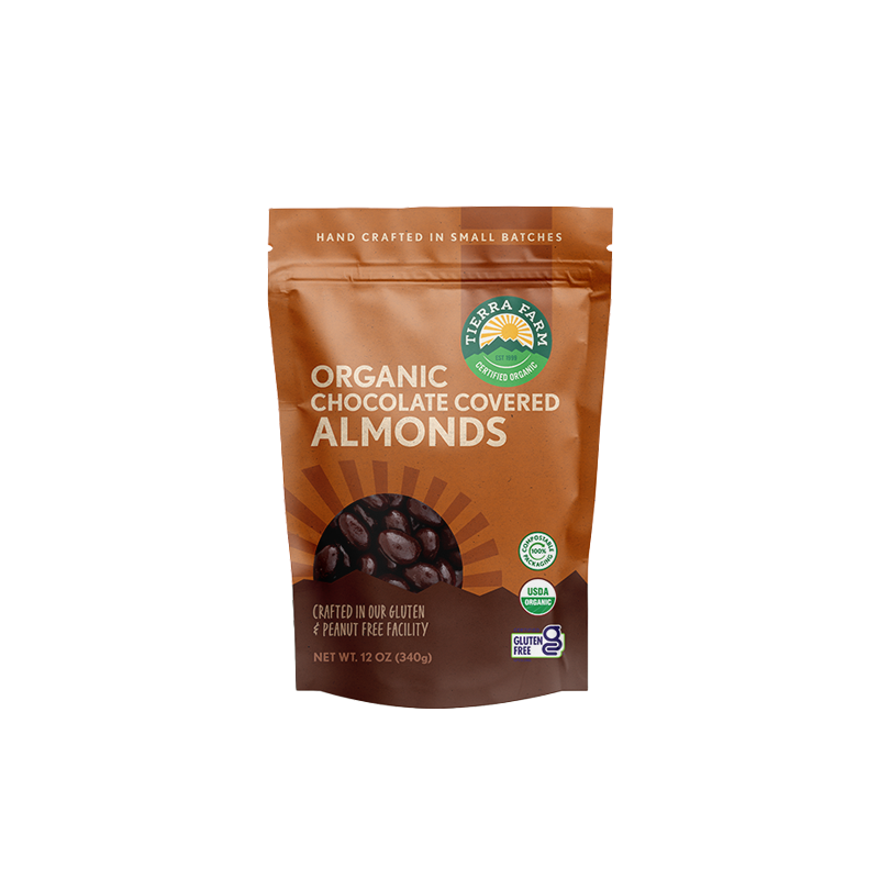 Organic Dark Chocolate Covered Almonds Tierra Farm Certified Organic
