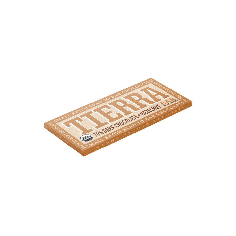 The Tierra Bar <br> 70% Dark Chocolate + Hazelnut