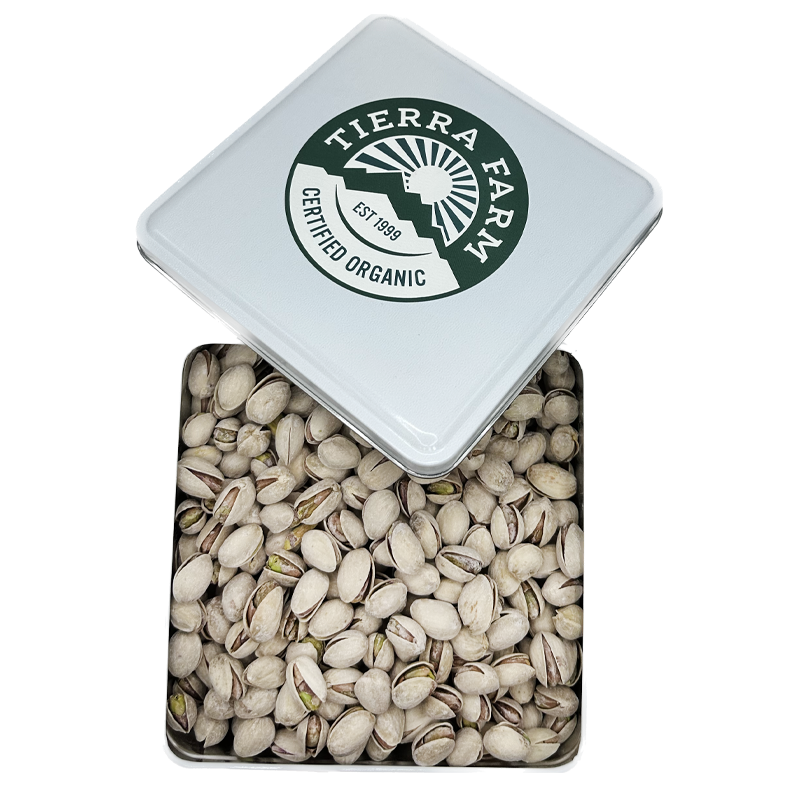 Gift Tin &lt;br&gt; Organic &lt;br&gt; Salted Pistachios