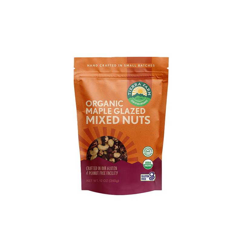 Organic &lt;br&gt; Maple Glazed Mixed Nuts