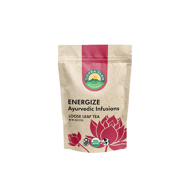Organic <br> Energize Tea <br> Ayurvedic Infusion