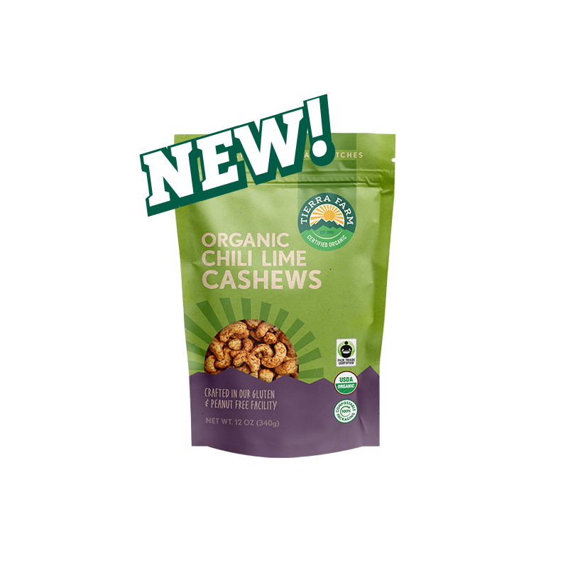 Organic <br> Roasted Chili Lime Cashews