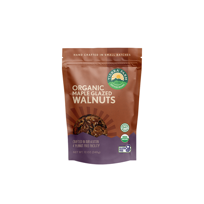 Organic &lt;br&gt; Roasted Maple Glazed Walnuts