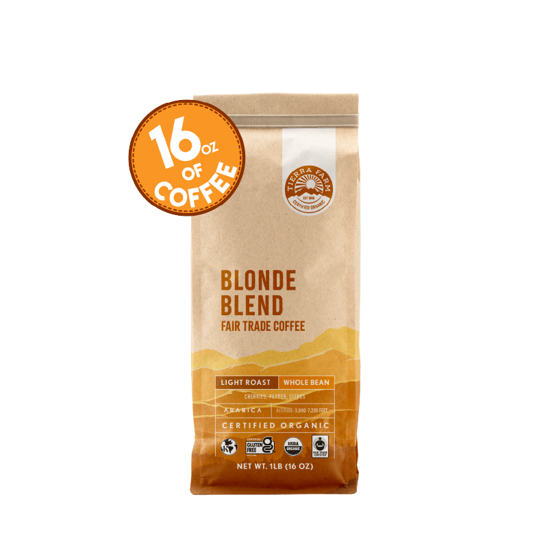 Fair Trade Organic <br> Blonde Blend <br> Coffee