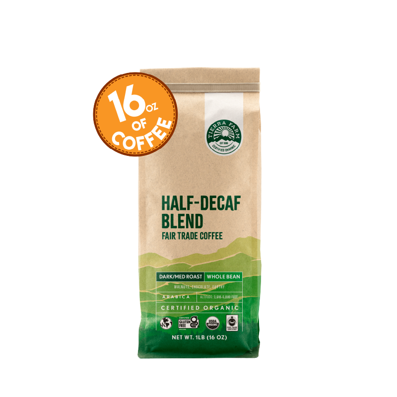 Fair Trade Organic <br> Half-Decaf Blend <br> Coffee